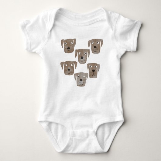 Cute Chocolate Labrador Retriever Dog Romper (Voorkant)
