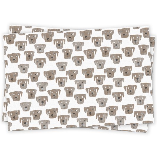 Cute Chocolate Labrador Retriever Dog Tissuepapier