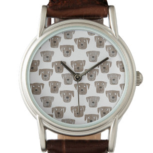 Cute Chocolate Labrador Retriever Dog Watch Horloge