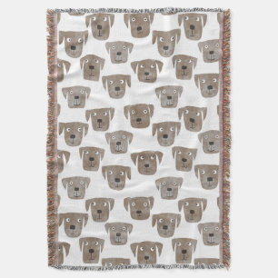 Cute Chocolate Labrador Retriever Dog Waterverf Deken