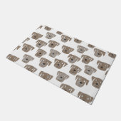 Cute Chocolate Labrador Retriever Dog Waterverf Deurmat (Schuin)