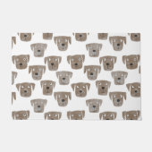 Cute Chocolate Labrador Retriever Dog Waterverf Deurmat (Voorkant)