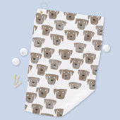 Cute Chocolate Labrador Retriever Dog Waterverf Golfhanddoek