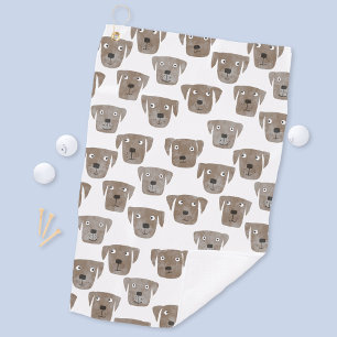 Cute Chocolate Labrador Retriever Dog Waterverf Golfhanddoek