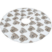 Cute Chocolate Labrador Retriever Dog Waterverf Kerstboom Rok (Gekanteld)