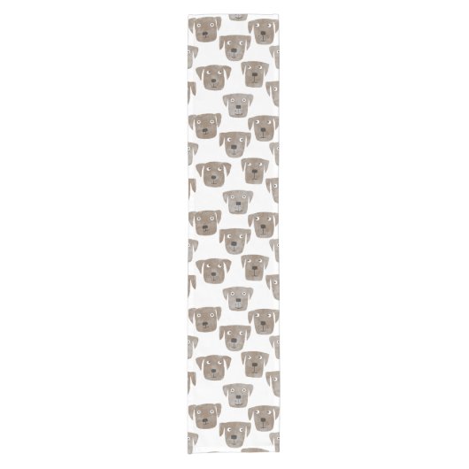 Cute Chocolate Labrador Retriever Dog Waterverf Korte Tafelloper (Voorkant)