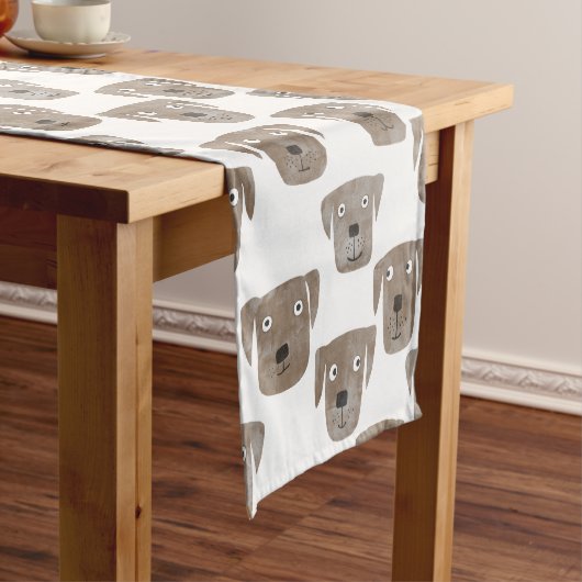 Cute Chocolate Labrador Retriever Dog Waterverf Korte Tafelloper (Voorbeeld)