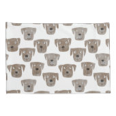 Cute Chocolate Labrador Retriever Dog Waterverf Kussensloop (Achterkant-Rechts)