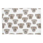 Cute Chocolate Labrador Retriever Dog Waterverf Kussensloop (Voorkant-Links)