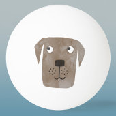 Cute Chocolate Labrador Retriever Dog Waterverf Pingpongbal