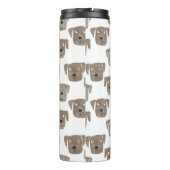 Cute Chocolate Labrador Retriever Dog Waterverf Thermosbeker (Achterkant)