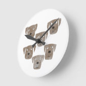 Cute Chocolate Labrador Retriever Honden Ronde Klok (Hoek)