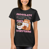 Cute Chocolate Milk Kawaii Design T-shirt (Voorkant)