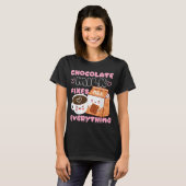 Cute Chocolate Milk Kawaii Design T-shirt (Voorkant volledig)