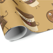 Cute Chocolate Pattern Cadeaupapier (Rol Hoek)