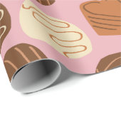 Cute Chocolate Pralines Verpakkingspapier Cadeaupapier (Rol Hoek)