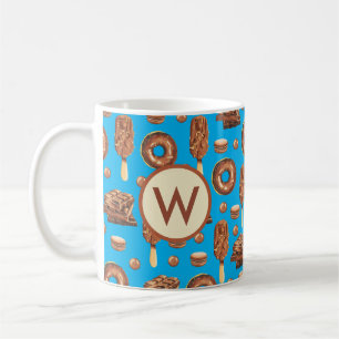 Cute Chocolate Sweets Ice Cream Monogram Koffiemok