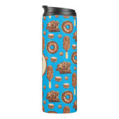 Cute Chocolate Sweets Ice Cream Monogram Thermosbeker (Geroteerd rechts)