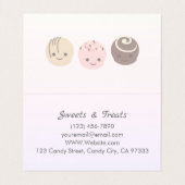 Cute Chocolate Truffels Visitekaartje (Binnenkant ongevouwen)