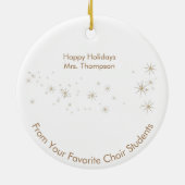 Cute Choir Animals Leerster keramiek Keramisch Ornament (Achterkant)