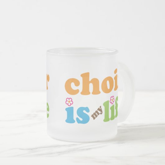 Cute Choir is mijn reddingsbloemen Matglas Koffiemok (Voorkant rechts)