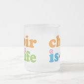 Cute Choir is mijn reddingsbloemen Matglas Koffiemok (Center)