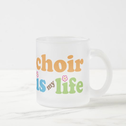 Cute Choir is mijn reddingsbloemen Matglas Koffiemok (Rechts)