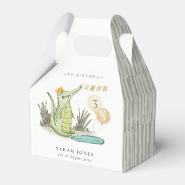 Cute Chomp Alligator in Swamp Any Age Birthday Bedankdoosjes