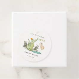 Cute Chomp Alligator in Swamp Any Age Birthday Bedankjes Labels