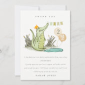 Cute Chomp Alligator in Swamp Any Age Birthday Bedankkaart (Voorkant)