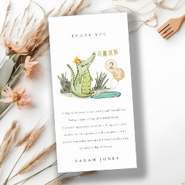 Cute Chomp Alligator in Swamp Any Age Birthday Bedankkaart