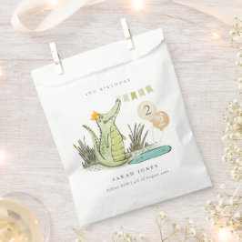 Cute Chomp Alligator in Swamp Any Age Birthday Bedankzakje