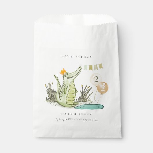 Cute Chomp Alligator in Swamp Any Age Birthday Bedankzakje (Voorkant)