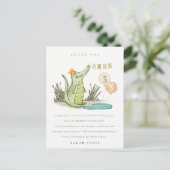 Cute Chomp Alligator in Swamp Any Age Birthday Briefkaart (Staand voorkant)