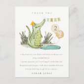 Cute Chomp Alligator in Swamp Any Age Birthday Briefkaart (Voorkant)