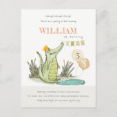 Cute Chomp Alligator in Swamp Any Age Birthday Briefkaart (Voorkant)
