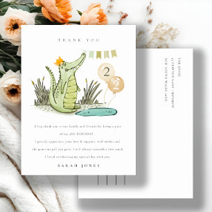 Cute Chomp Alligator in Swamp Any Age Birthday Briefkaart