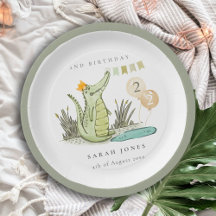 Cute Chomp Alligator in Swamp Any Age Birthday