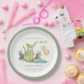 Cute Chomp Alligator in Swamp Any Age Birthday Papieren Bordje (Feest)