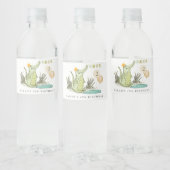 Cute Chomp Alligator in Swamp Any Age Birthday Waterfles Etiket (Flessen)