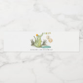 Cute Chomp Alligator in Swamp Any Age Birthday Waterfles Etiket (Enkel label)