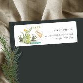 Cute Chomp Alligator in Swamp Balloon Adres Etiket