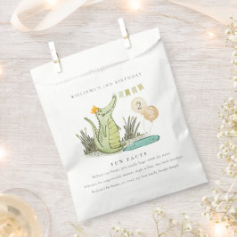 Cute Chomp Alligator in Swamp Fun Facts Birthday Bedankzakje