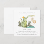 Cute Chomp Alligator in Swamp Fun Facts Birthday Kaart (Voorkant / Achterkant)