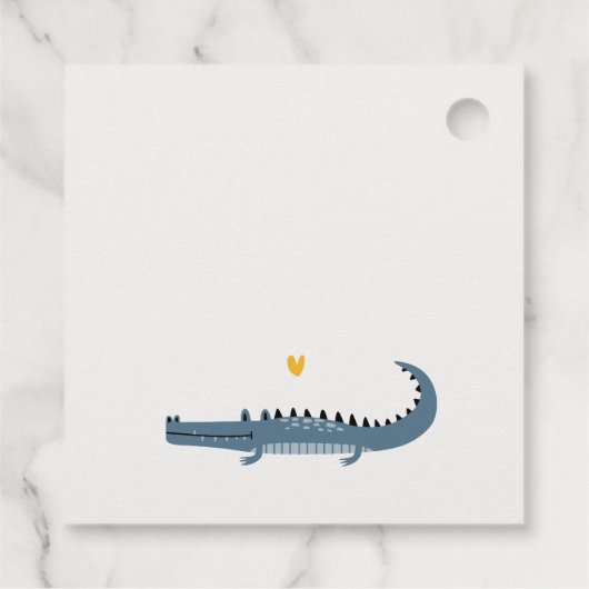 Cute Chomp Alligator Swamp Elke leeftijdscategorie Bedankjes Labels (Achterkant)