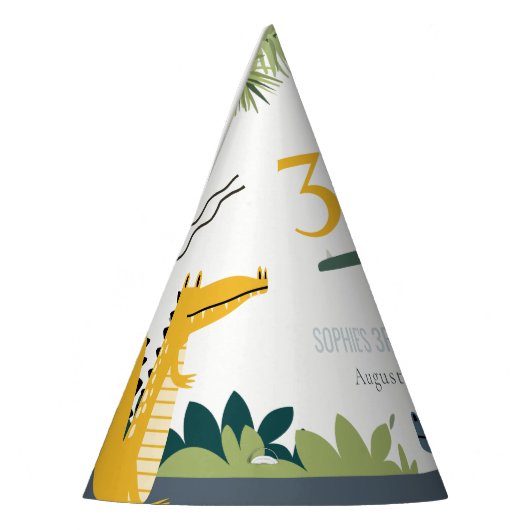 Cute Chomp Alligator Swamp Elke leeftijdscategorie Feesthoedjes (Links)