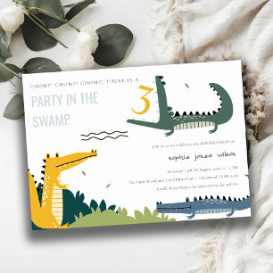 Cute Chomp Alligator Swamp Elke leeftijdscategorie Kaart