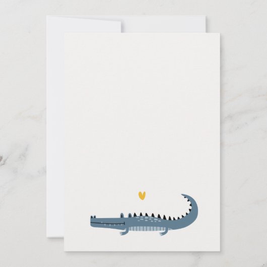 Cute Chomp Alligator Swamp Elke leeftijdscategorie Kaart (Achterkant)