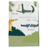 Cute Chomp Alligator Swamp Elke leeftijdscategorie Medium Cadeauzakje (Voorkant)