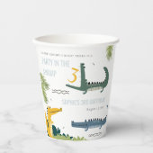 Cute Chomp Alligator Swamp Elke leeftijdscategorie Papieren Bekers (Voorkant)